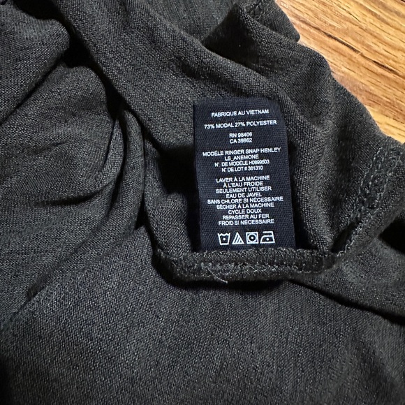 Theory - Men’s Ringer Snap Henley - Olive - Size Small - NEW! - Picture 7 of 7